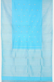 Blue Handloom Koravi Kanjivaram Silk Saree 10069140 - Avishya