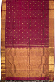 Maroon Handloom Vaira Oosi Bridal Kanjivaram Silk Saree 10069165