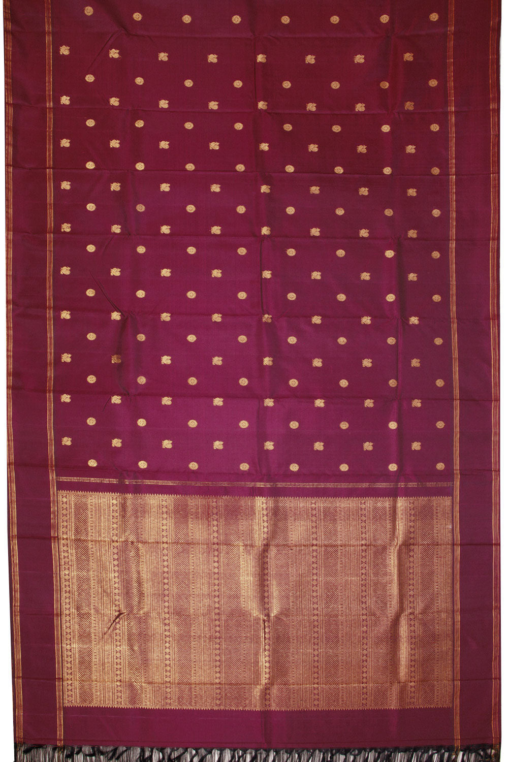 Maroon Handloom Kanjivaram Silk Saree 10069180
