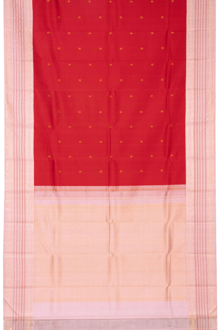 Red Handloom Korvai Kanjivaram Silk Saree 10069185 - Avishya