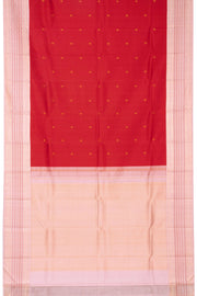Red Handloom Korvai Kanjivaram Silk Saree 10069185 - Avishya