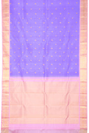Lavender Handloom Korvai Kanjivaram Silk Saree 10069188