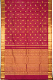 Red Handloom Vaira Oosi Bridal Kanjivaram Silk Saree 10069192 - Avishya
