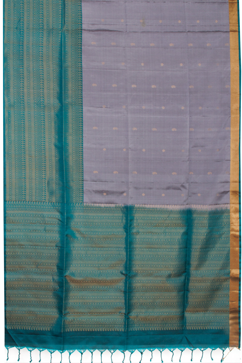 Grey Kanjivaram Soft Silk Saree 10069198 - Avishya