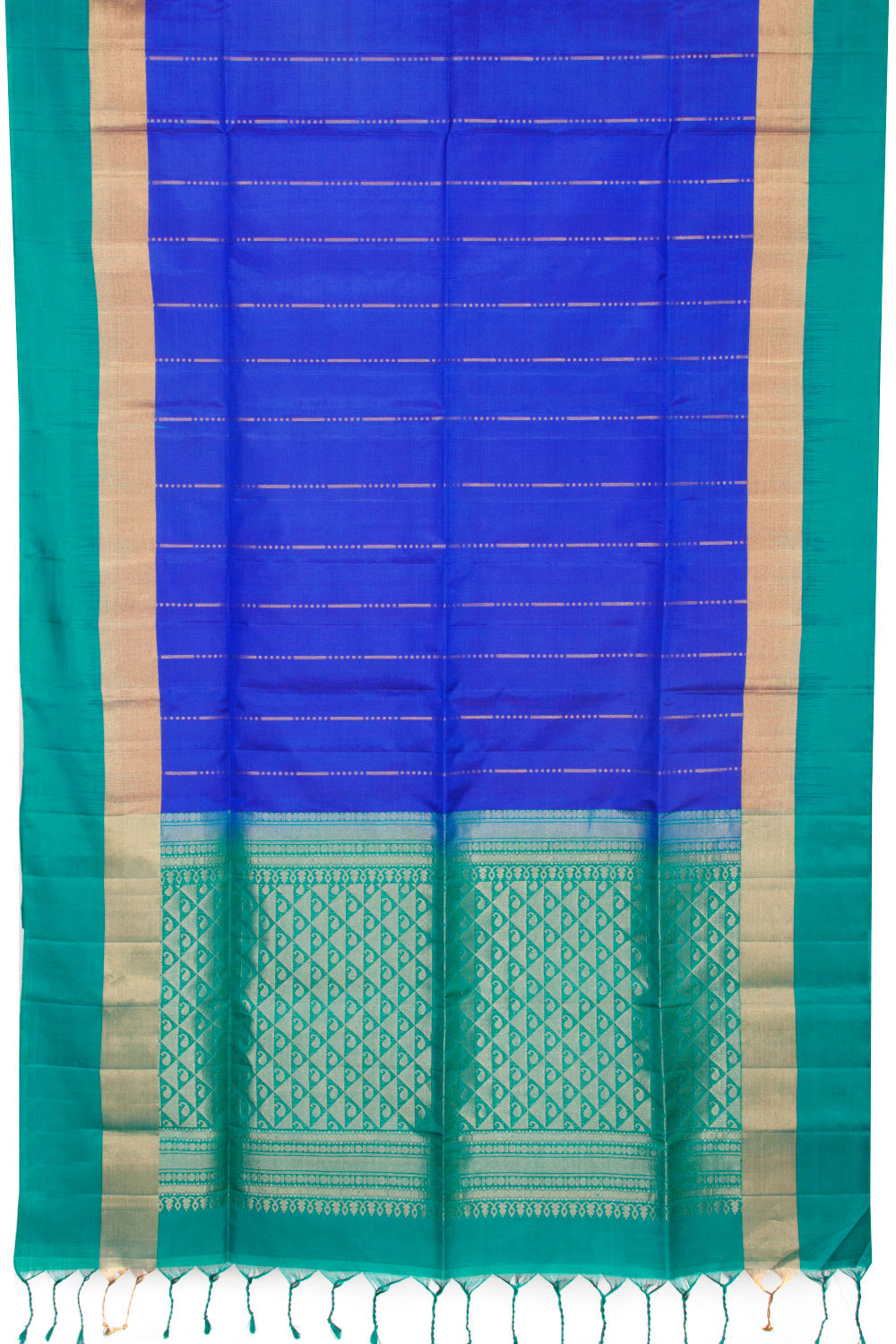 Blue Kanjivaram Soft Silk Saree 10069206 - Avishya