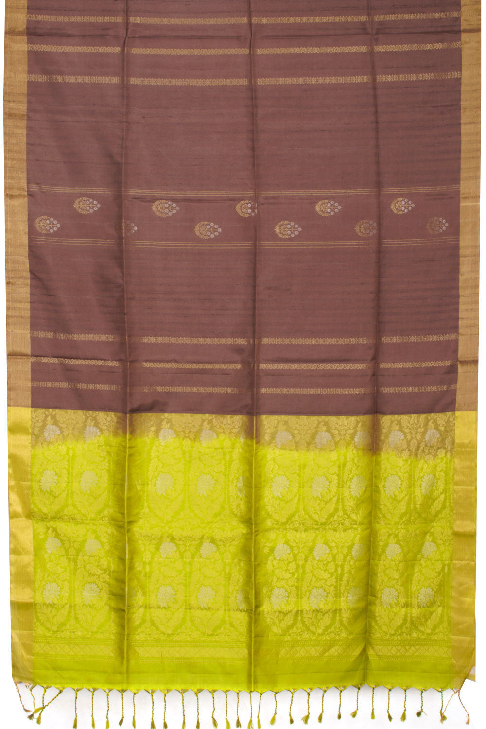 Brown Kanjivaram Soft Silk Saree 10069207 - Avishya