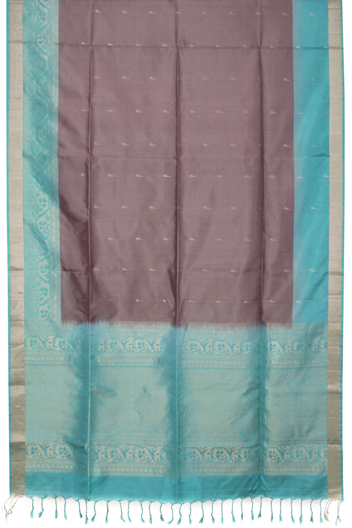 Brown Kanjivaram Soft Silk Saree 10069228 - Avishya