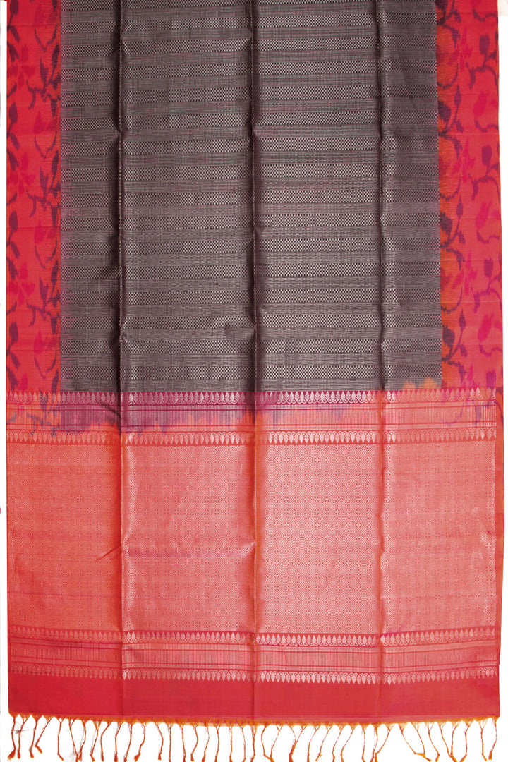 Black Kanjivaram Soft Silk Saree 10069231 - Avishya