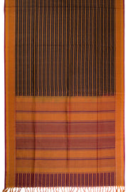 Black Handloom Kanchi Silk Cotton Saree 10069255 - Avishya