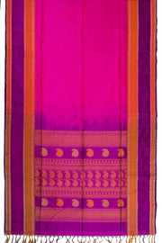 Pink Handloom Kanchi Silk Cotton Saree 10069266 - Avishya