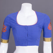 Purple Embroidered Cotton Blouse 10069447 - Avishya