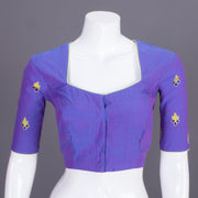 Purple Embroidered Cotton Blouse 10069449 - Avishya