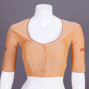 Brown Embroidered Cotton Blouse 10069450 - Avishya