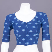 Blue Indigo Handblock Printed Cotton Blouse Without Lining 10069487 - Avishya