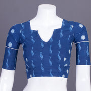 Blue Indigo Handblock Printed Cotton Blouse Without Lining 10069495 - Avishya