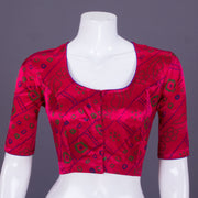 Magenta Ajrakh Printed Mashru 10069601 - Avishya