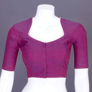 Purple Embroidered Mangalgiri Cotton Blouse 10069611 - Avishya