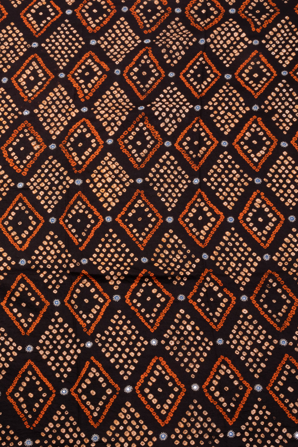 Black Bandhani Cotton 3-Piece Salwar Suit Material