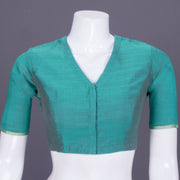 Blue Handcrafted Silk Cotton Blouse 10069768 - Avishya