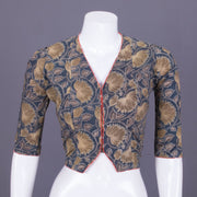 Blue Handblock Printed Cotton Blouse 10069781 - Avishya