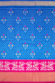 Universal Size Blue Ikat Pattu Pavadai Material 10069828