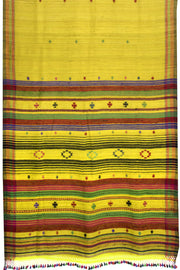 Yellow Handloom Bhujodi Tussar Cotton Saree 10069839