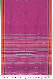 Magenta Handloom Bhujodi Linen Saree 10069847 - Avishya
