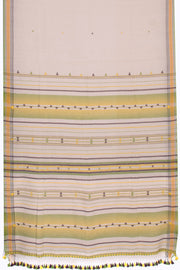 Beige Handloom Bhujodi Kala Cotton Saree 10069855 - Avishya