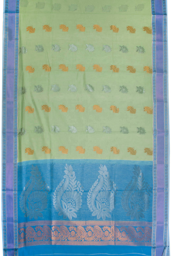 Green South Silk Cotton Saree 10069861- Avishya