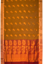 Brown South Silk Cotton Saree 10069864 - Avishya