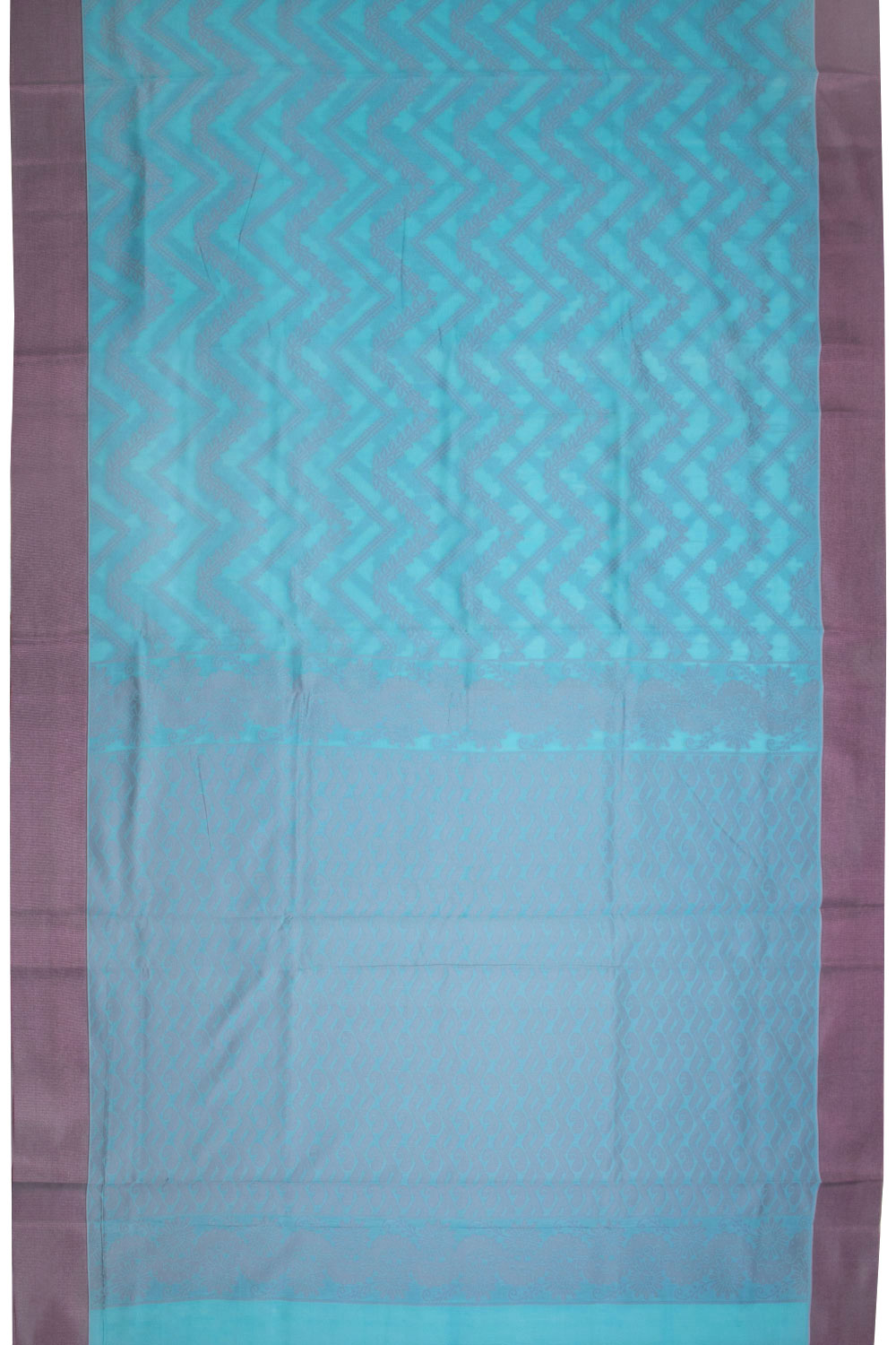Blue South Silk Cotton Saree 10069878 - Avishya