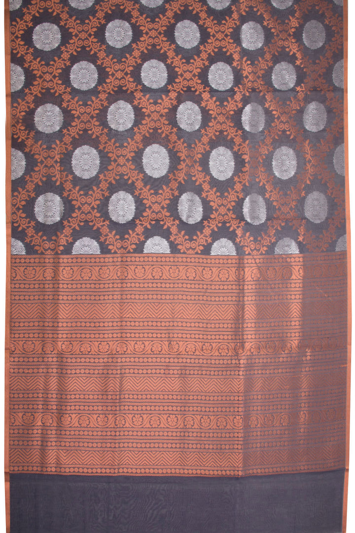Black South Silk Cotton Saree 10069887 - Avishya