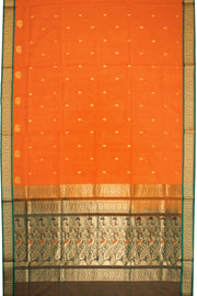 Orange Madurai Silk Cotton Saree 10069896 - Avshya