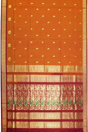 Orange Madurai Silk Cotton Saree 10069899 - Avishya