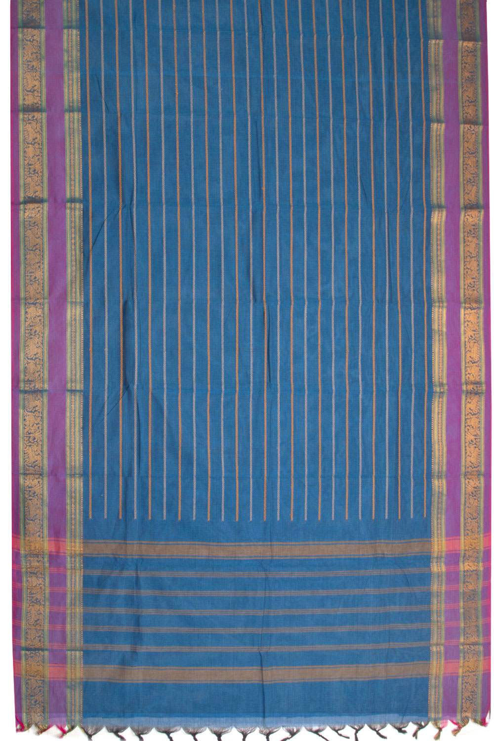 Blue Handloom Chettinad Cotton Saree 10069999 - Avishya