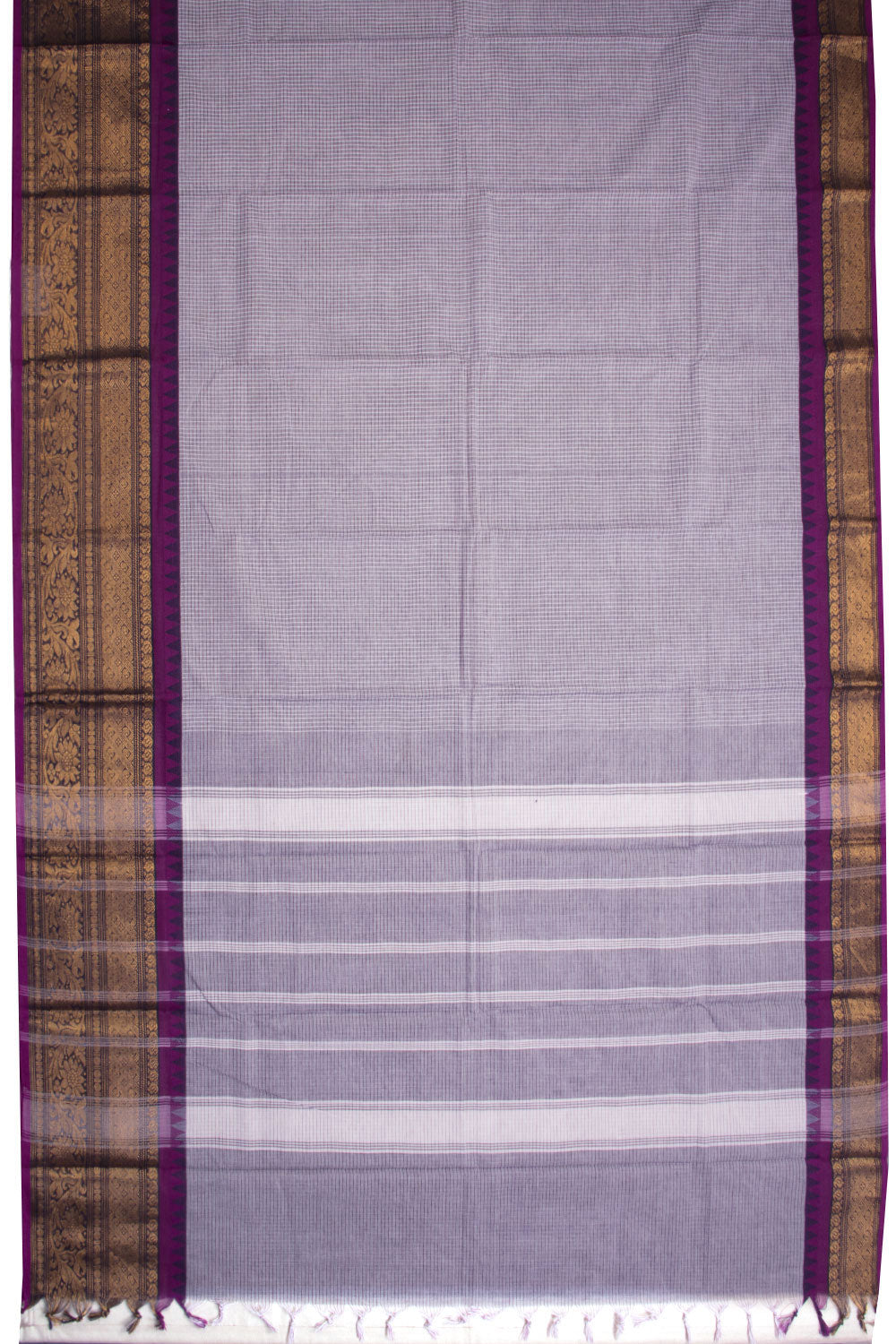 Grey Handloom Chettinad Cotton Saree 10070006 - Avishya