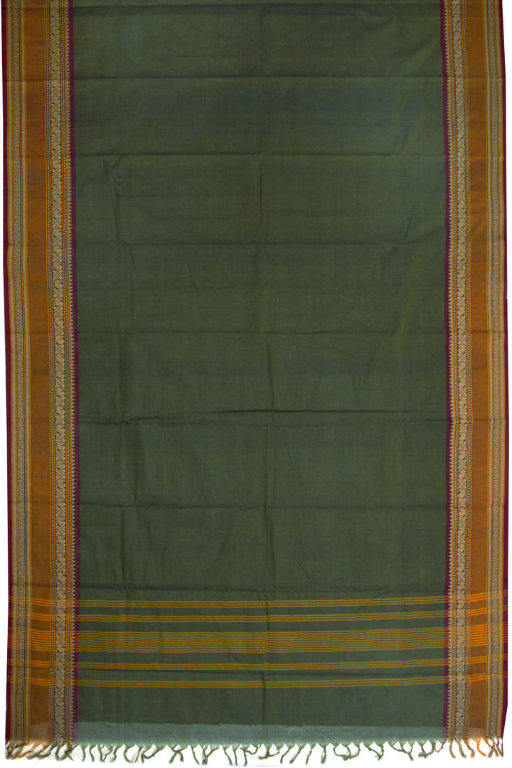 Green Handloom Chettinad Cotton Saree 10070063 - Avishya