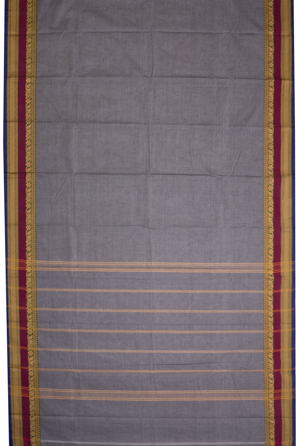 Grey Handloom Chettinad Cotton Saree 10070076 - Avishya