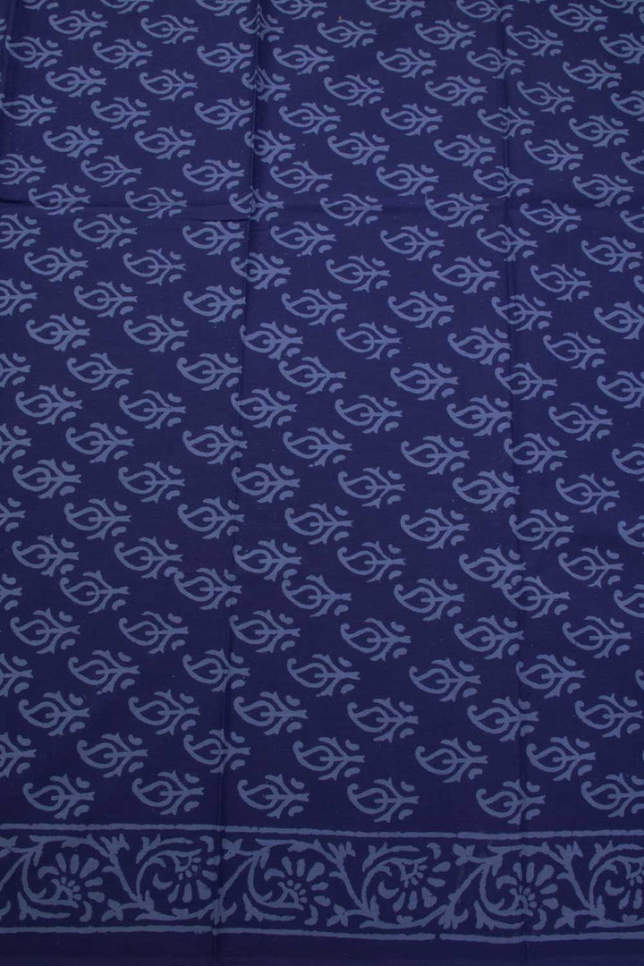 Blue 3-Piece Mulmul Cotton Salwar Suit Material With Kota Dupatta 10070091 - Avishya