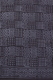 Black 3-Piece Mulmul Cotton Salwar Suit Material With Kota Dupatta 10070095 - Avishya