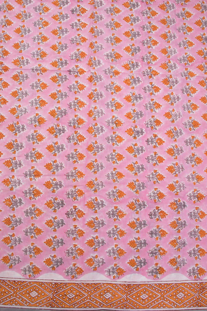 Pink 3-Piece Mulmul Cotton Salwar Suit Material With Kota Dupatta 10070097 - Avishya