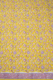 Yellow 3-Piece Mulmul Cotton Salwar Suit Material With Kota Dupatta 10070100 - Avishya