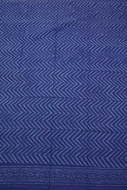 Navy Blue 3-Piece Mulmul Cotton Salwar Suit Material With Kota Dupatta 10070101