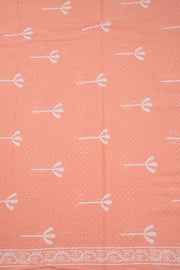 Peach 3-Piece Mulmul Cotton Salwar Suit Material 