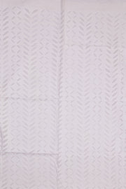 White Solid Style Cutwork Applique Embroidered Cotton 3 Piece Salwar Suit Material 10070151