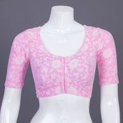 Light Pink Banarasi  Cotton Blouse