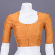 Mustard Yellow Aari Embroidered Tussar Silk Blouse 10077716