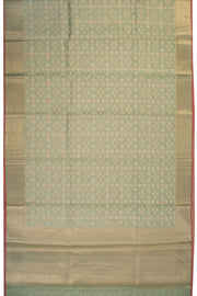 Sage Green Handloom Banarasi Silk Cotton Saree 10070511