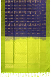 Blue Handloom Kanjivaram Silk Saree 10070704 - Avishya