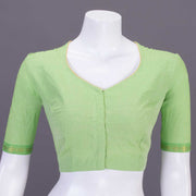 Green Aari Embroidered Mangalgiri Cotton Blouse 10077752